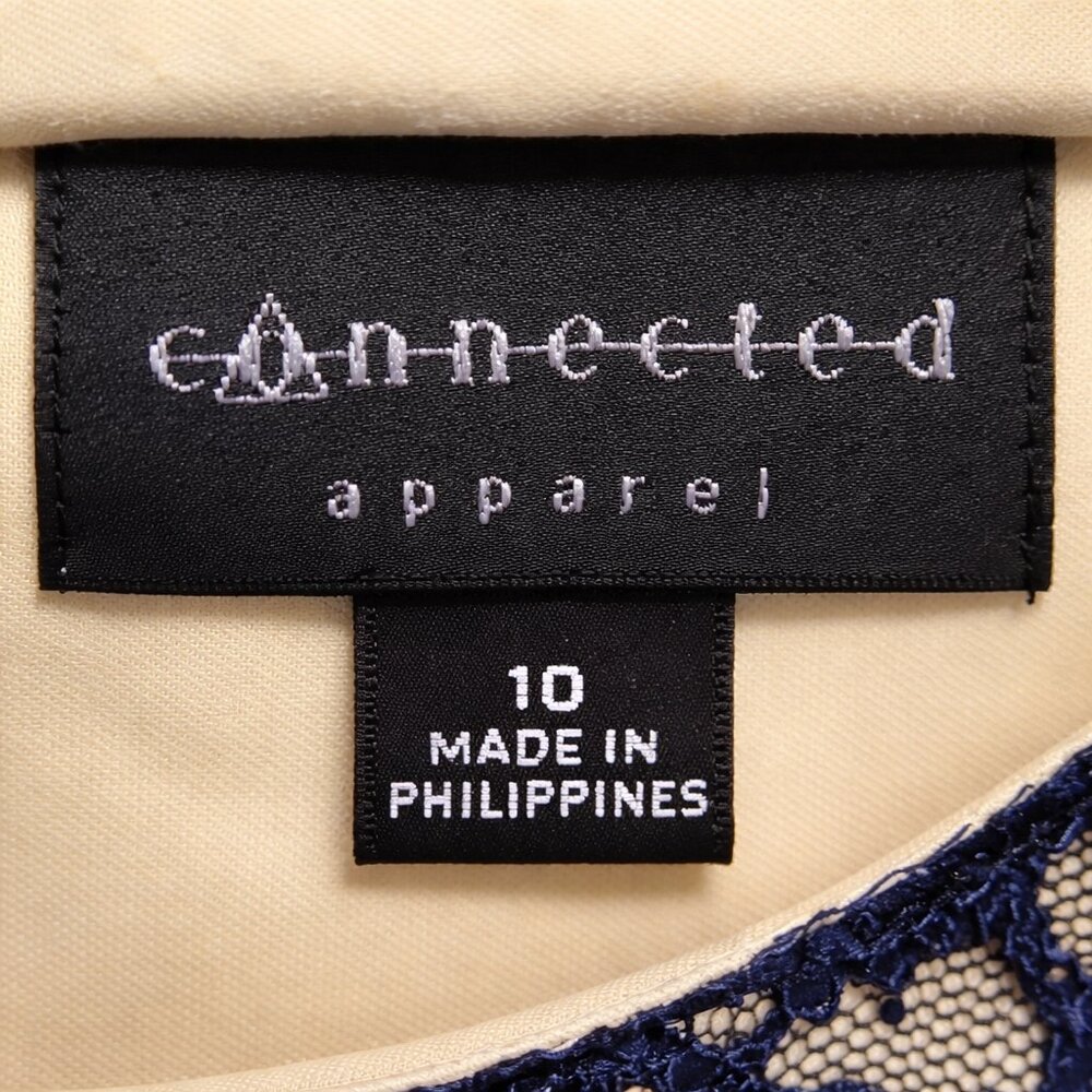 Elegant Connected Cocktail Dress – Rich Navy with Dynamic Draping NWOT - Picture 12 of 14